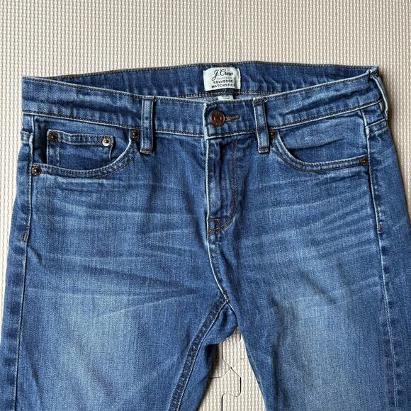 J Crew Selvedge Matchstick Straight Jeans Womens Size 26 Petite Premium Denim - Picture 5 of 15